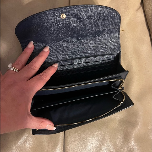 Coach Navy Blue Leather Women's Wallet - Picture 3 of 3